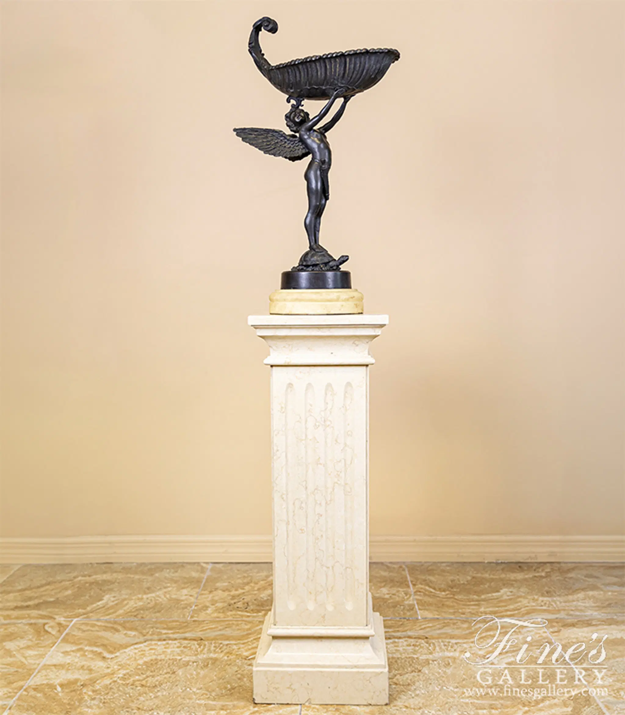 Bronze Statues - Angel Holding A Basket Bronze Statue - BS-1345